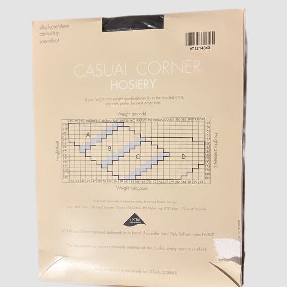 NWT Casual Corner Control Top Hosiery Black Silky Lycra Sheer Size A & B Bundle - Picture 7 of 7